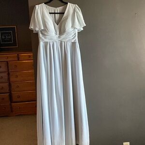 Floor length bridesmaid dress